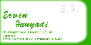 ervin hunyadi business card